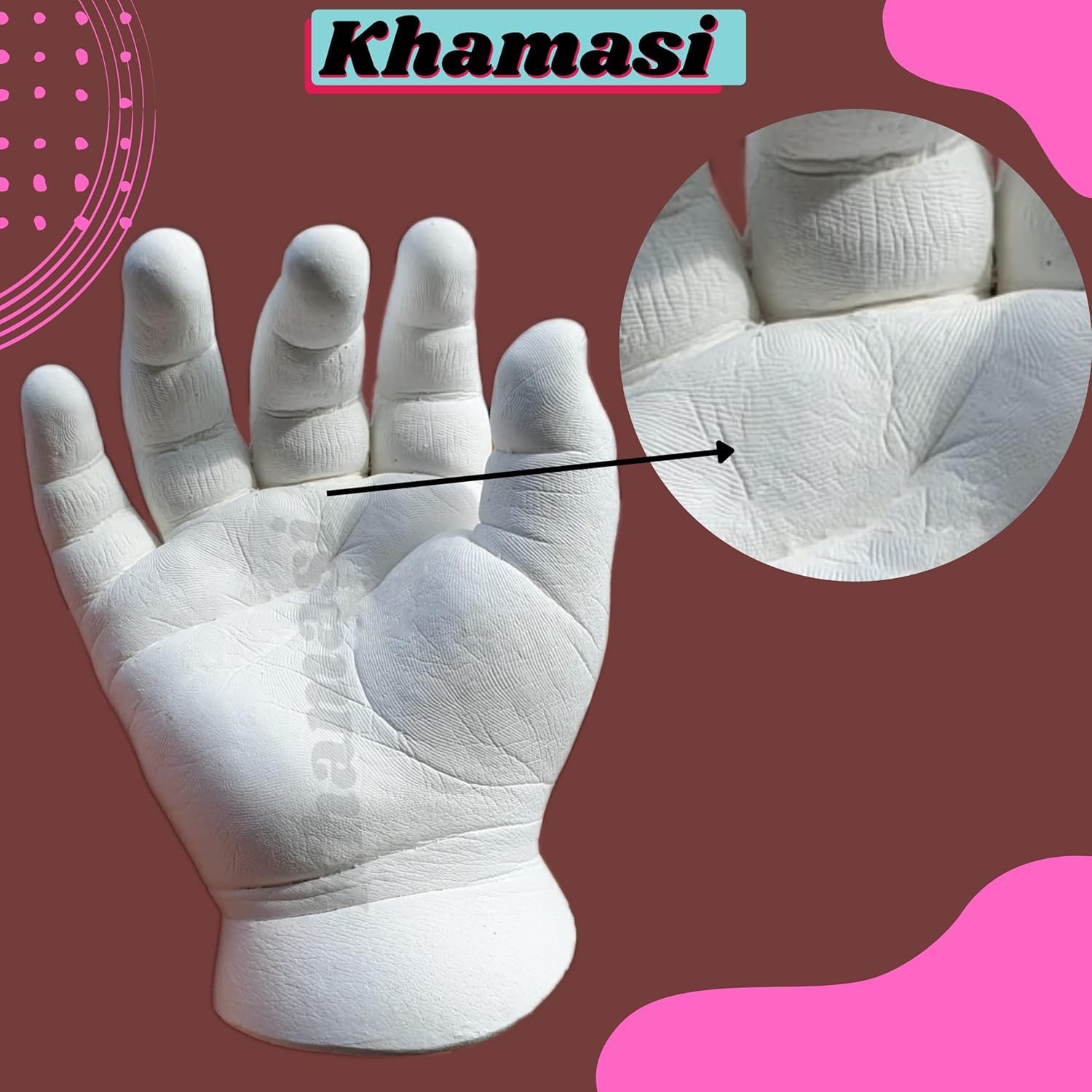 Khamasi 3D Baby Casting kit for Hand and Foot, Baby Hand Print and Footprint kit, Moulding Clay molding Powder Casting Powder Hand Craft Material, Supply 2