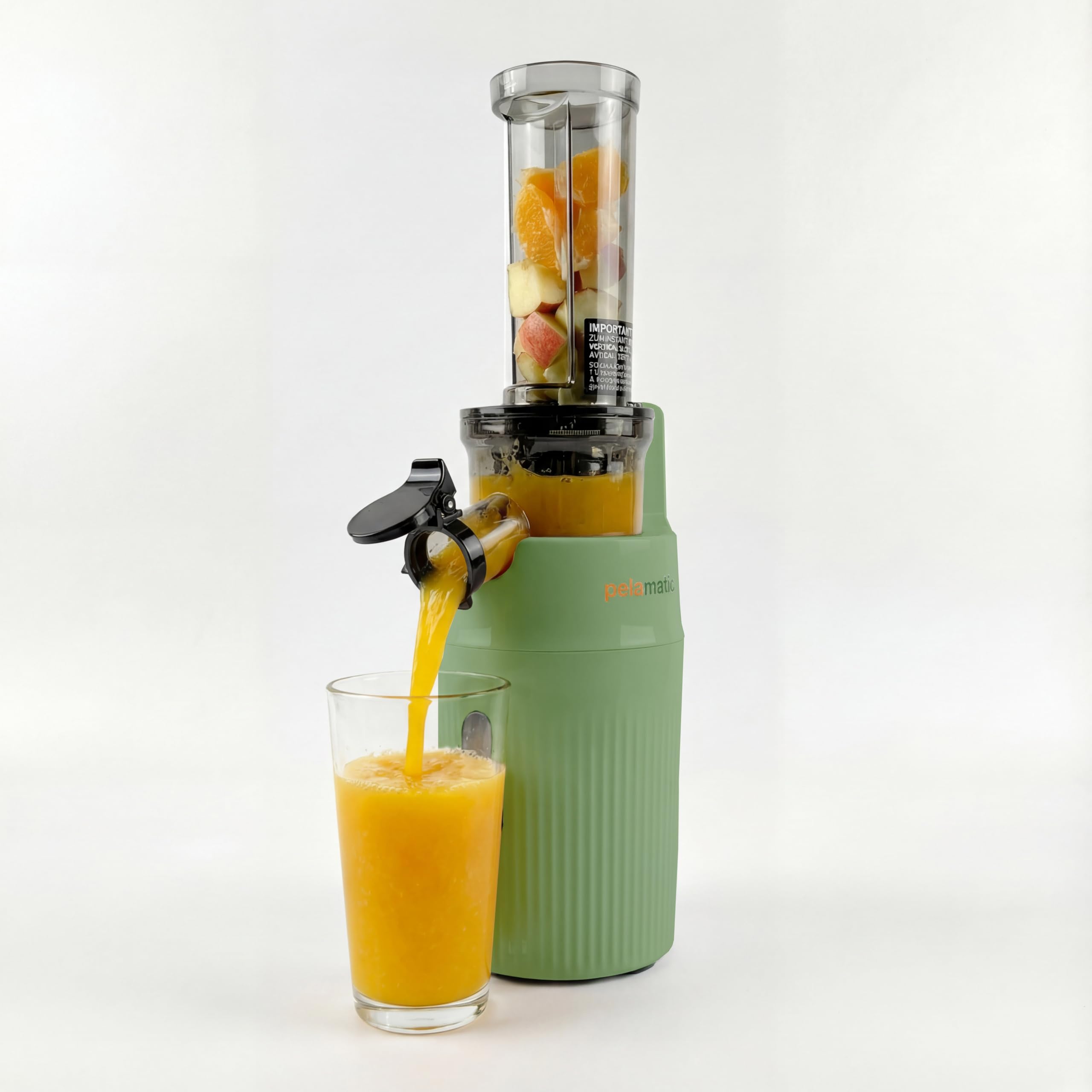 Zuminstant - Spremiagrumi elettrico compatto, spremuto a freddo, ricco di nutrienti, frullatore senza schiuma, salvaspazio, elegante e versatile, per frutta e verdura fresca, 100 W (menta)