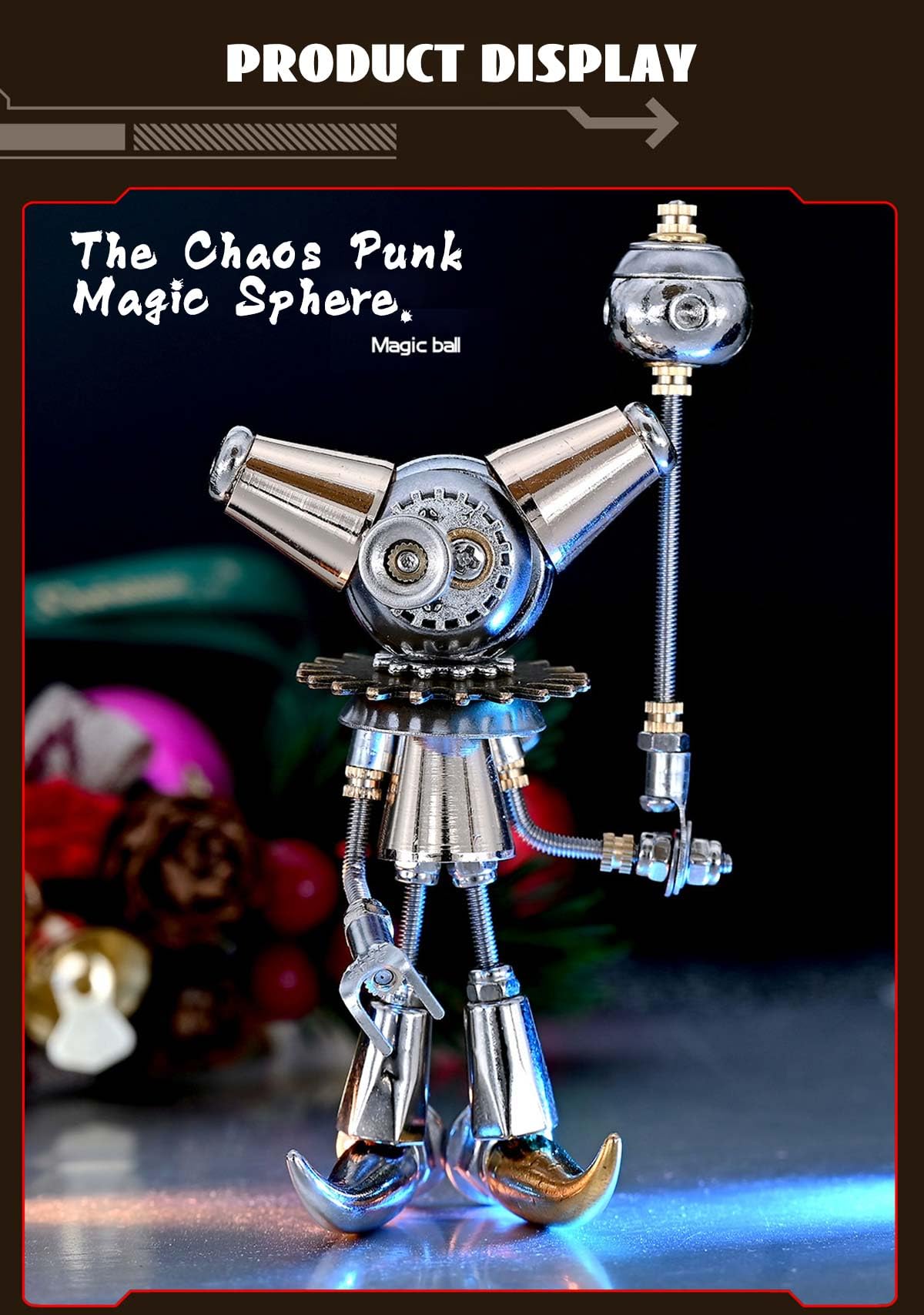 Metalowe puzzle 3D, Mecha, zestaw modelowy, steampunk, Boże Narodzenie, robot, sztuka, rzemiosło, łamigłówki, zestawy dla dorosłych i nastolatków, mechaniczne puzzle, metalowe, 500 sztuk