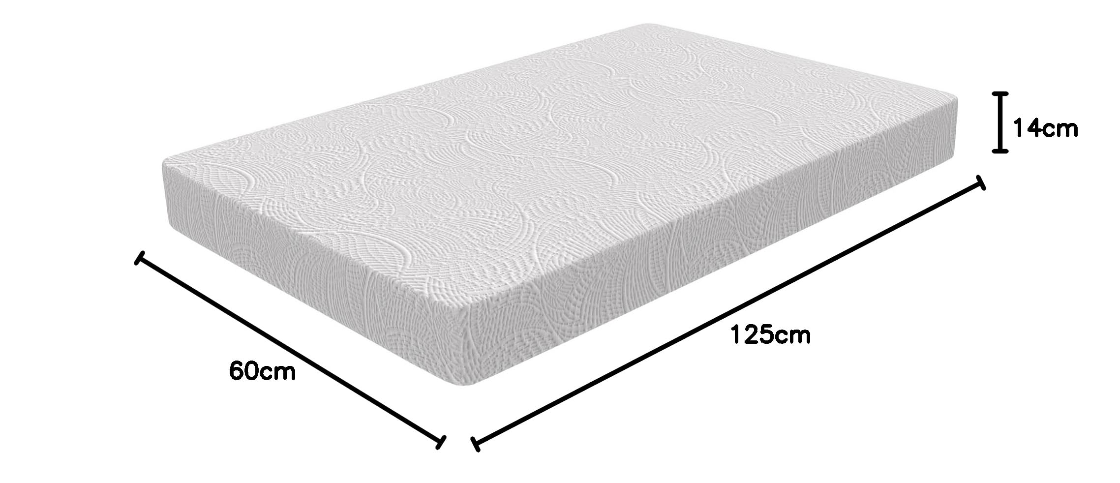 MiaSuite Materasso per Culla e Lettino, 60x125 alto 14 cm, Antisoffoco, Sfoderabile, Traspirante, Anallergico, Dispositivo Medico - 100% Made in Italy, Modello SIM