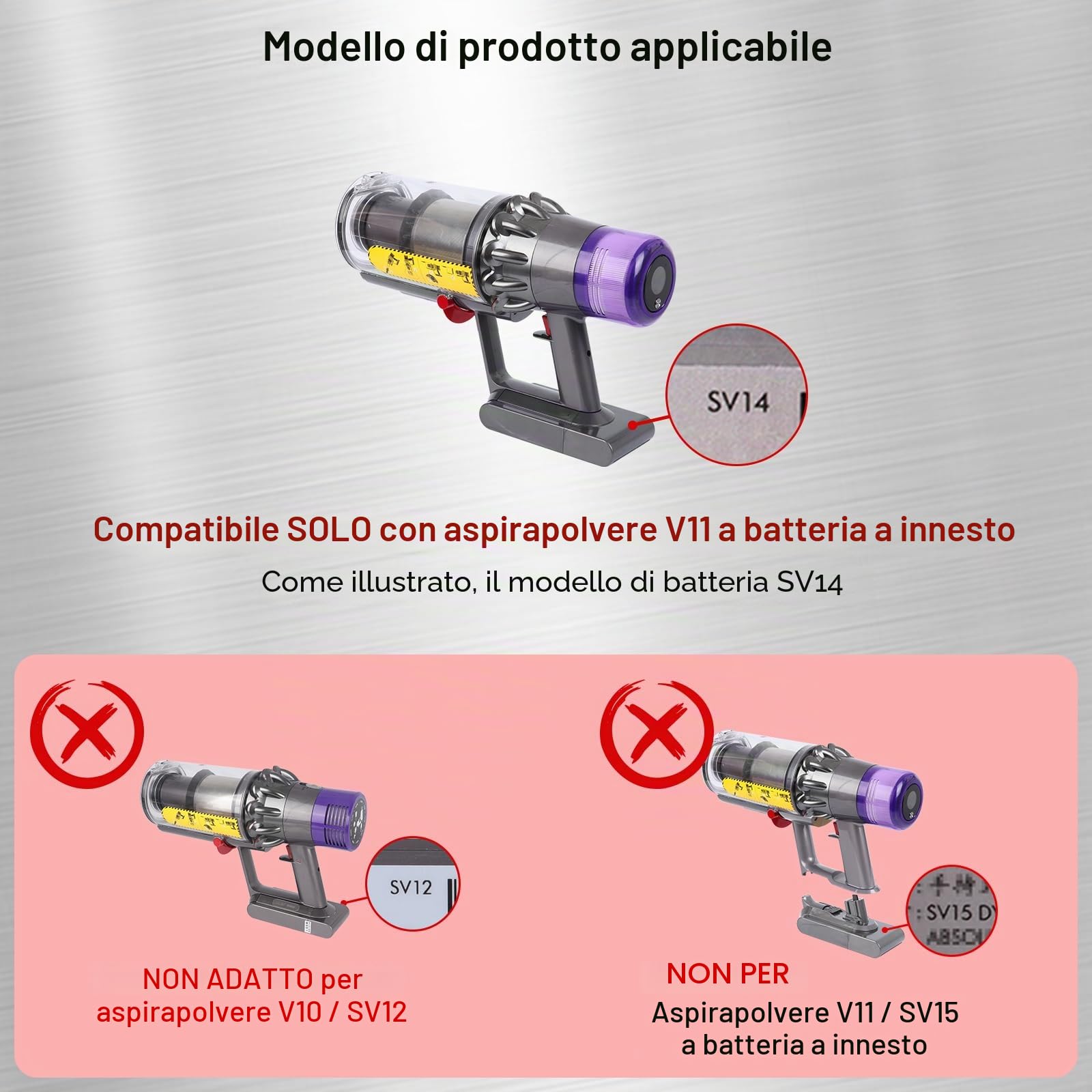 Interruttore in metallo migliorato, ricambio per aspirapolvere Dyson V11 SV14, Power Trigger V11