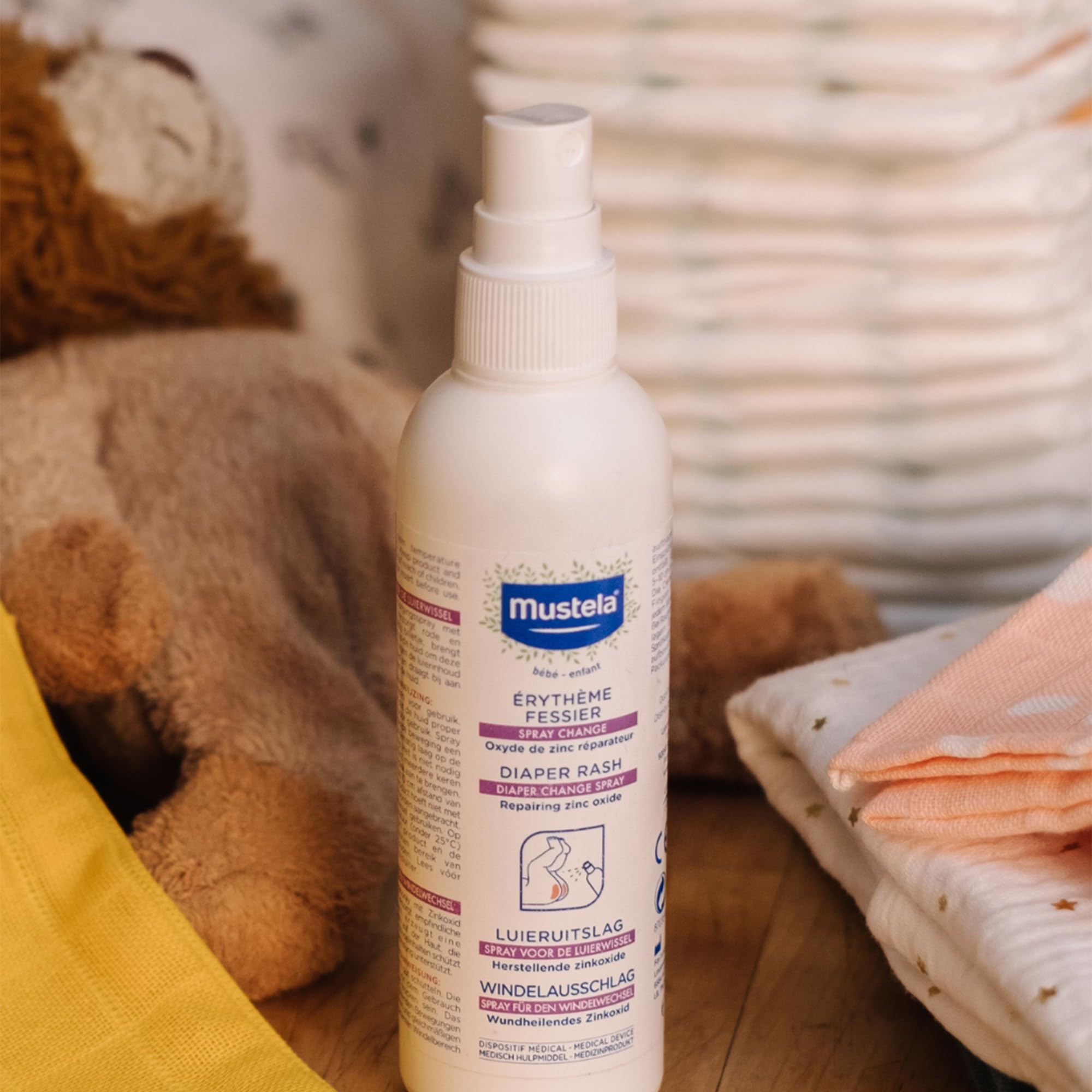 Mustela Spray Cambio Pannolino Ossido di Zinco 75ml per Eritema Neonati