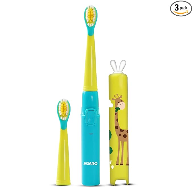 Agaro REX Sonic Electric Kids Toothbrush with 3 Brus
