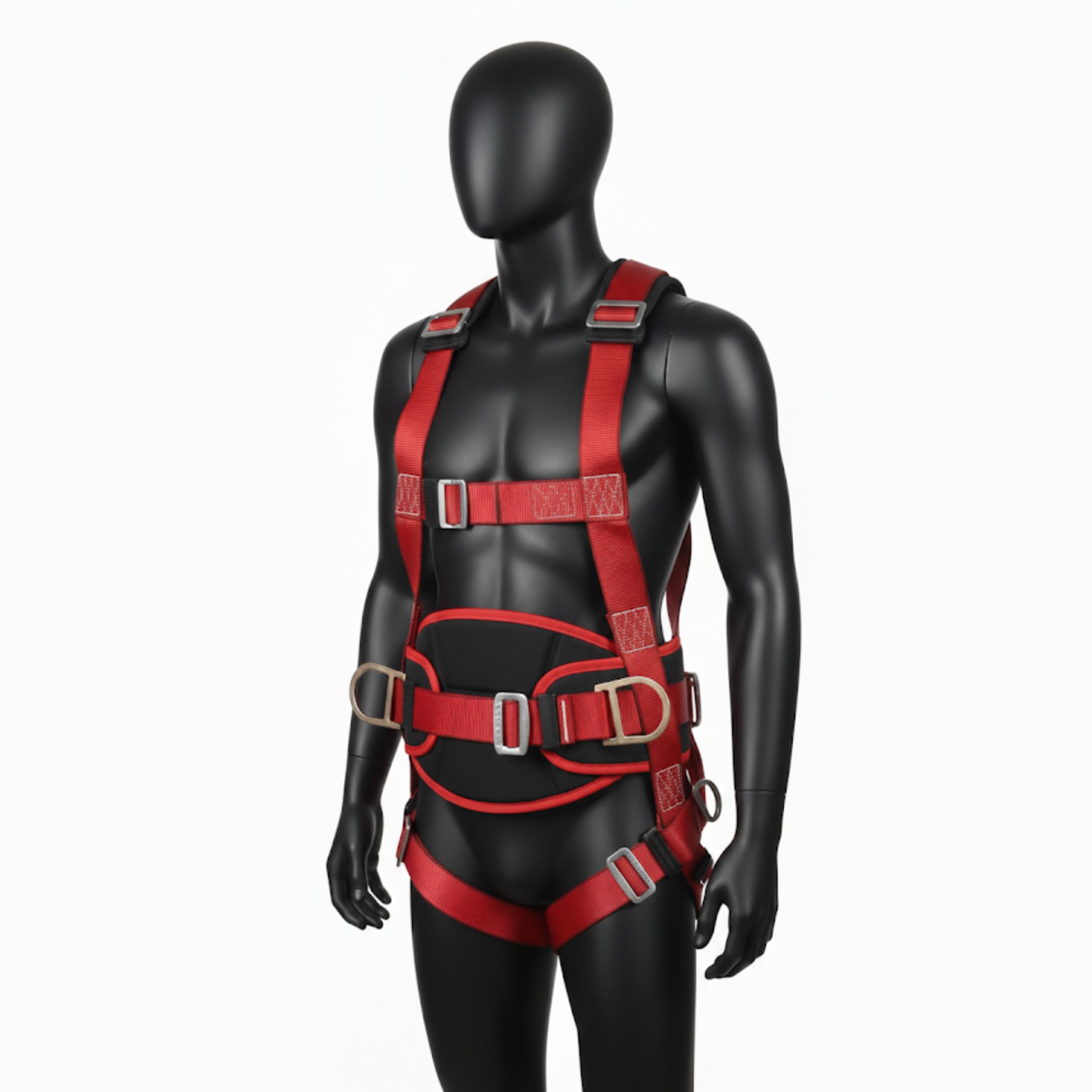 Harnais anti-chute + ceinture de positionnement, MIRA 16A Certification CE Harnais de sécurité anti-chute réglable rembourré, ceinture de sécurité travail Libération rapide
