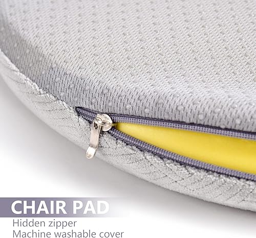 Miniatura 4 de Cojines de taburete de bar de 15 pulgadas, cojín redondo de espuma viscoelástica, cojines de taburete circulares antideslizantes, cojín de silla