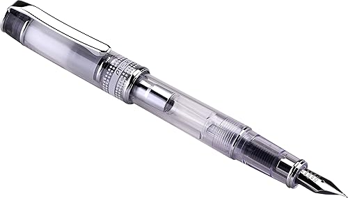 Miniatura 3 de PILOT Prera 60820 - Pluma estilográfica, barril transparente con detalles negroplateado, punta mediana