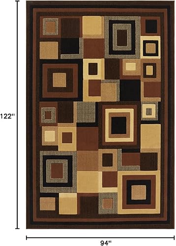 Miniatura 13 de Home Dynamix Catalina Virginia - Alfombra abstracta con diseño geométrico, negro/marrón, 3.3 x 5.2 pies
