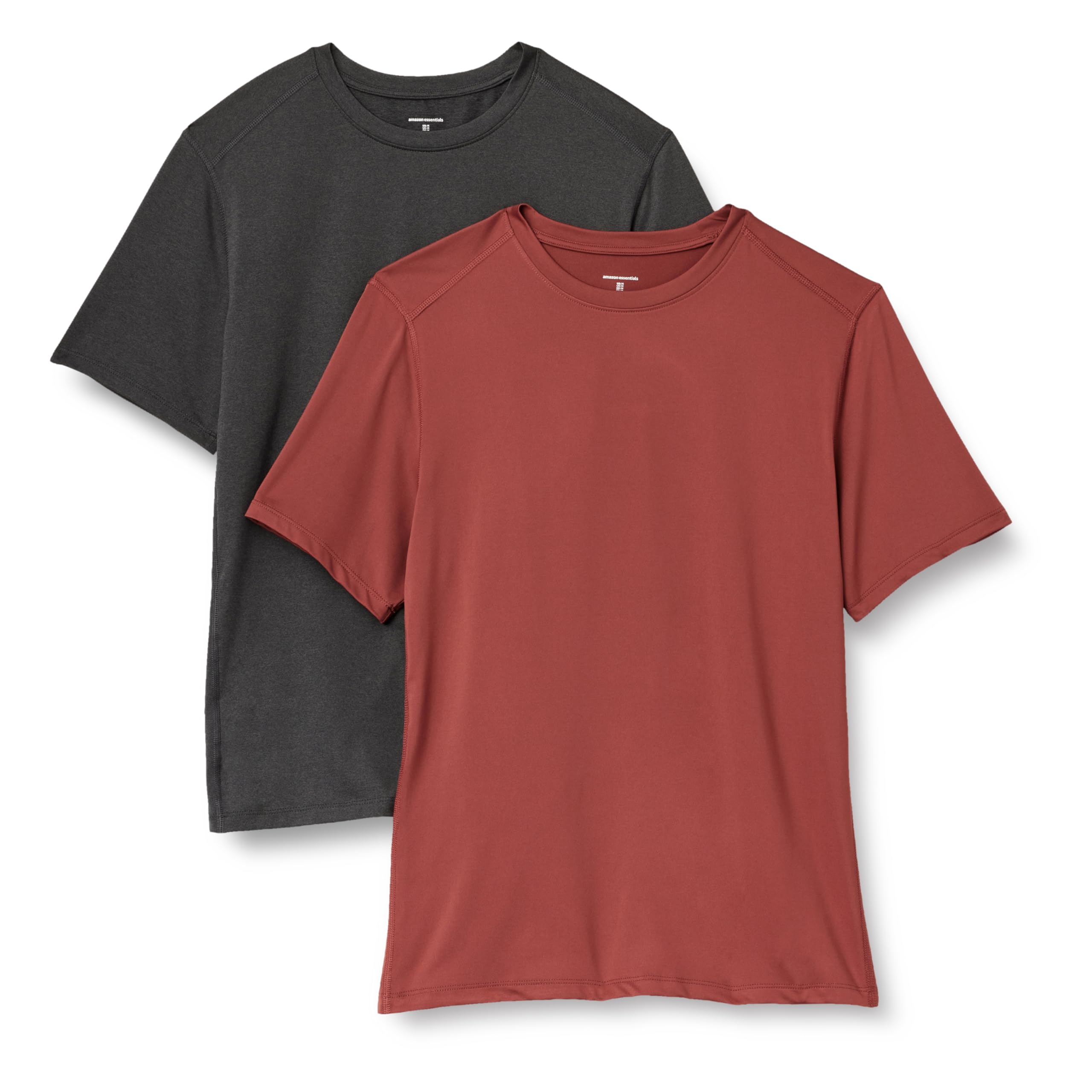 Amazon Essentials T-Shirt Tecnica Leggera a Maniche Corte in Tessuto Elasticizzato ad Asciugatura Rapida e Assorbimento dell’Umidità Uomo, Confezioni Multiple