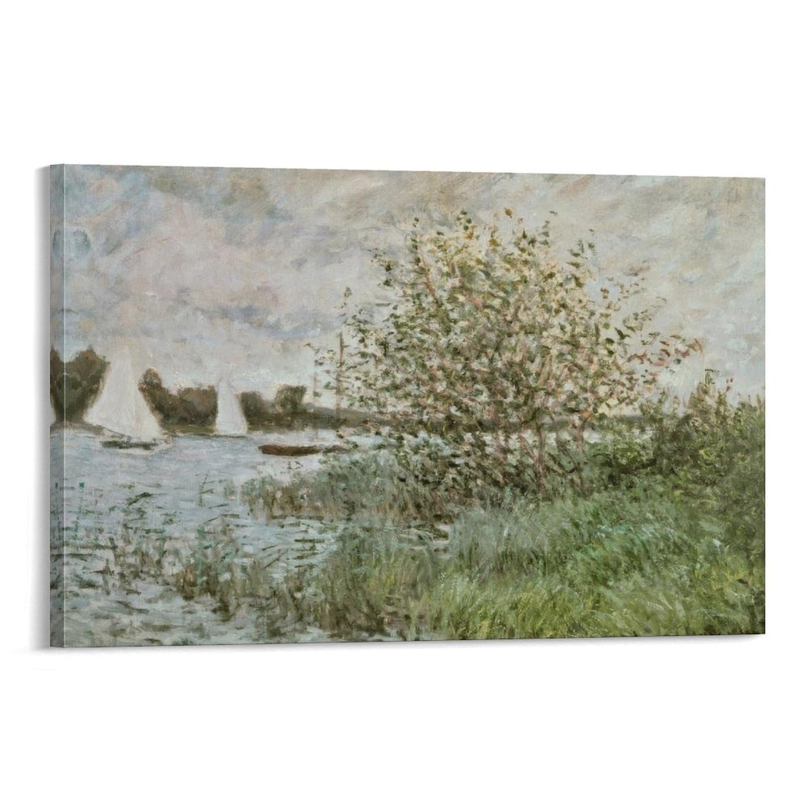 The Banks of The Seine near Argenteuil by Claude Monet Wall Art Prints Poster Canvas Wall Art Poster Decorative Modern Home Print Picture Artworks Posters 16x24inch(40x60cm)