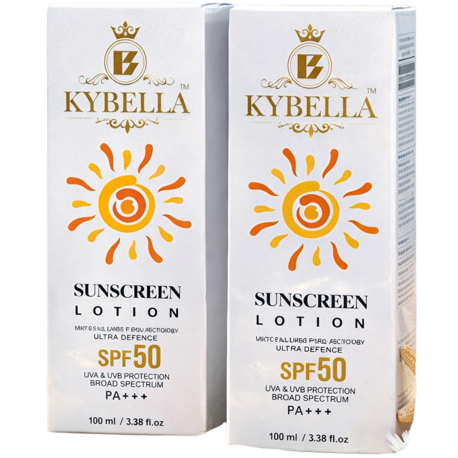 sunscreen lotion spf 50 with hydrating formula and long lasting coverage (pack of 2)