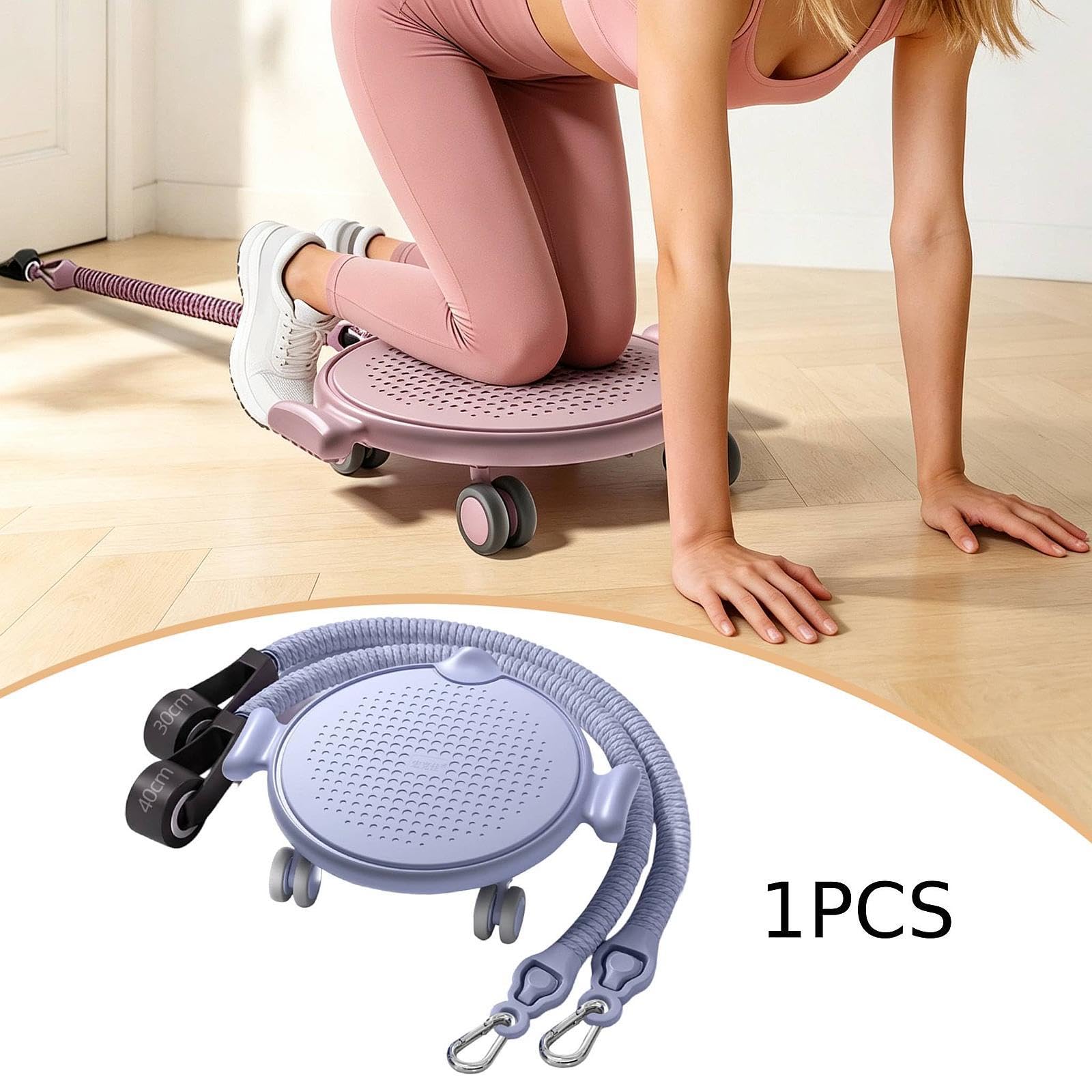 Baoblaze Rullo per Addominali, Silenzioso, per Allenamento Addominale Femminile, Pilates, Allenamento di con Bande Elastiche, Attrezzatura per