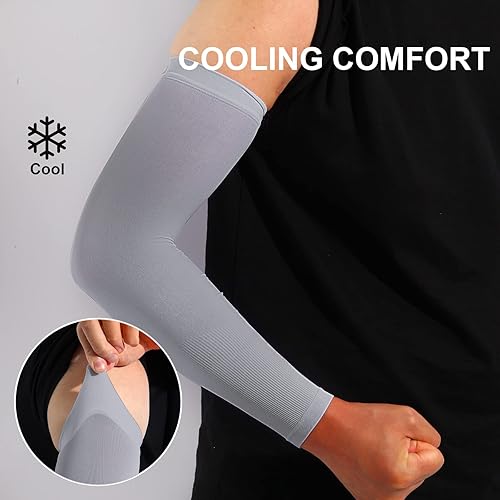 Miniatura 3 de 4 pares de mangas de brazo para hombres y mujeres - para cubrir tatuajes - manga deportiva refrescante para baloncesto, golf, fútbol