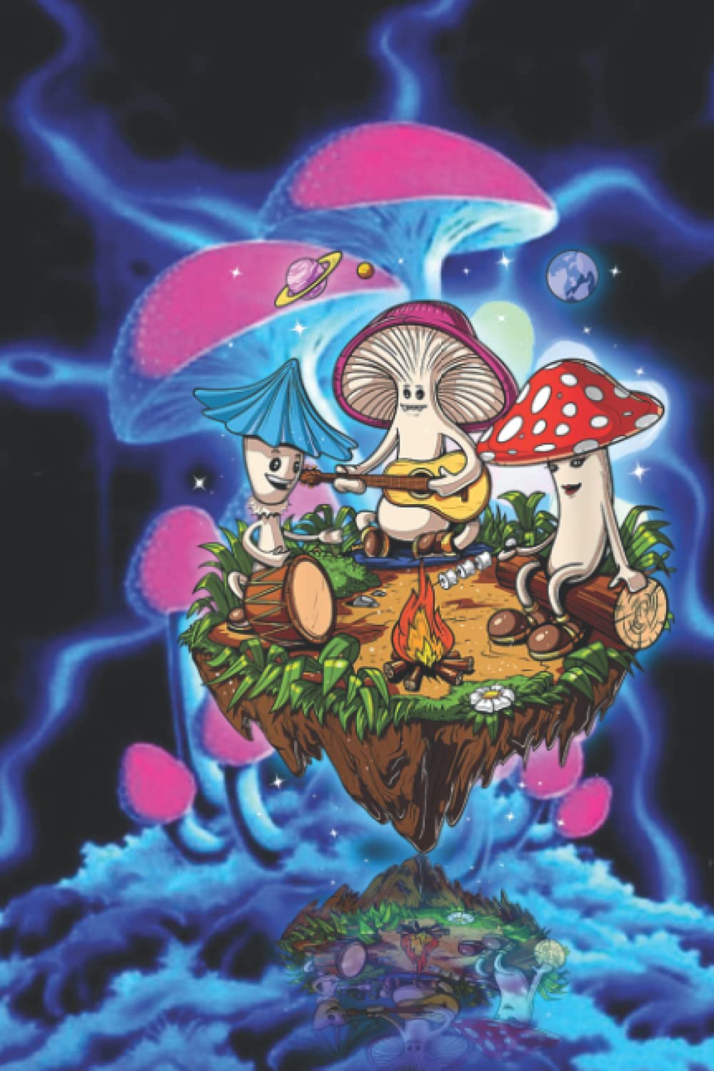 Notebook 6"x9" and 120 Lined Paper: Hippie Mushrooms Camping Psychedelic Forest Fungi Festival: Notebook 6"x9" and 120 Lined Paper: Hippie Mushrooms Camping Psychedelic Forest Fungi Festival