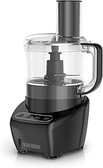 BLACK+DECKER FP4200BC 3-in-1 Food Processor for 8 Cups, Multifunctional and Dishwasher Safe, Black, 450 W