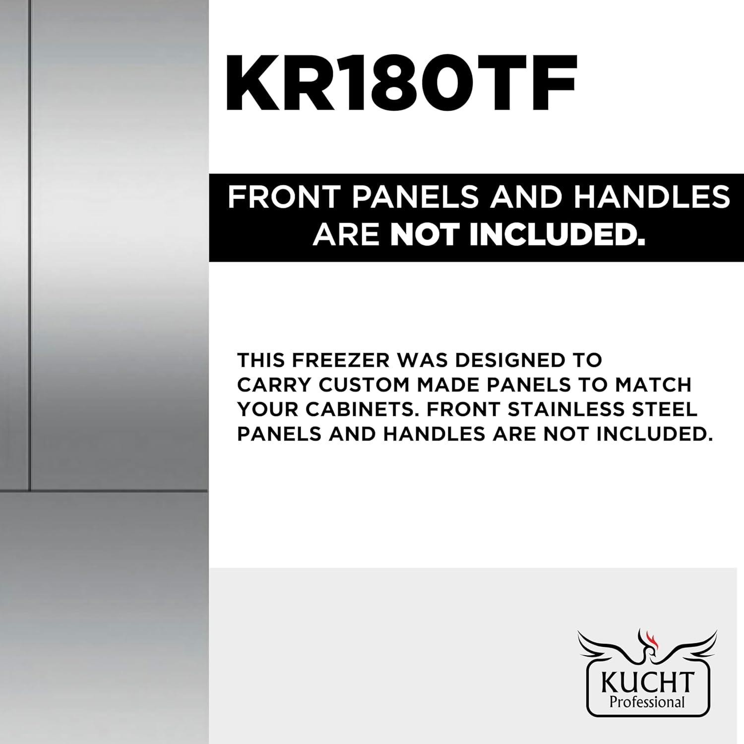 KUCHT Professional 18 in. Built-In Freezer in Custom Panel Ready, Counter Depth