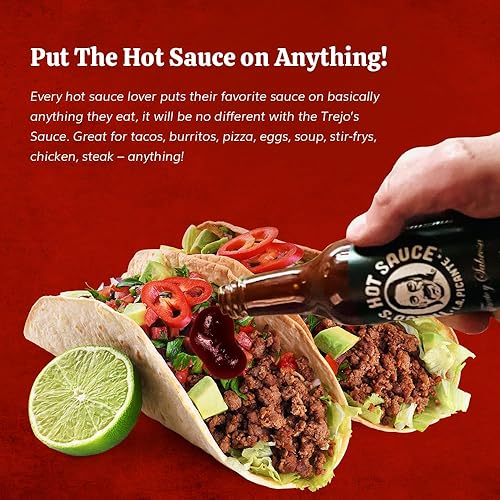 Miniatura 6 de Trejo's Tacos Salsa picante totalmente natural, (botellas de 5 onzas), de calor medio, hecha de una mezcla de pimientos, cero calorías, sin OMG, 1