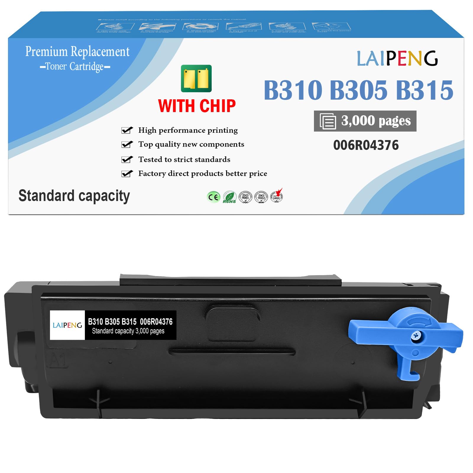 B310 B305 B315 kaseta z tonerem 006R04376 regenerowana do drukarki Xerox B310 B315 B305 standardowa pojemność