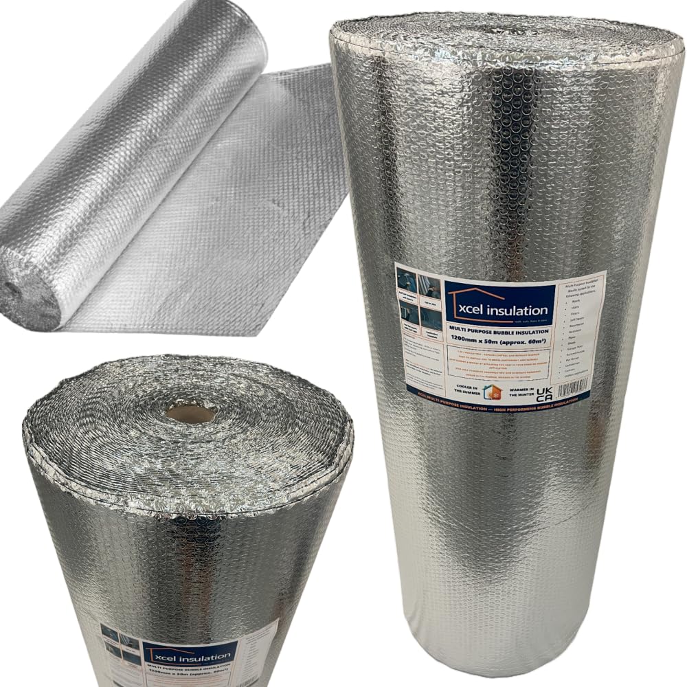 1200mm x 50m, Xcel Multi Purpose Insulation, Thermal Aluminium Foil, Reflective & Radiant Barrier