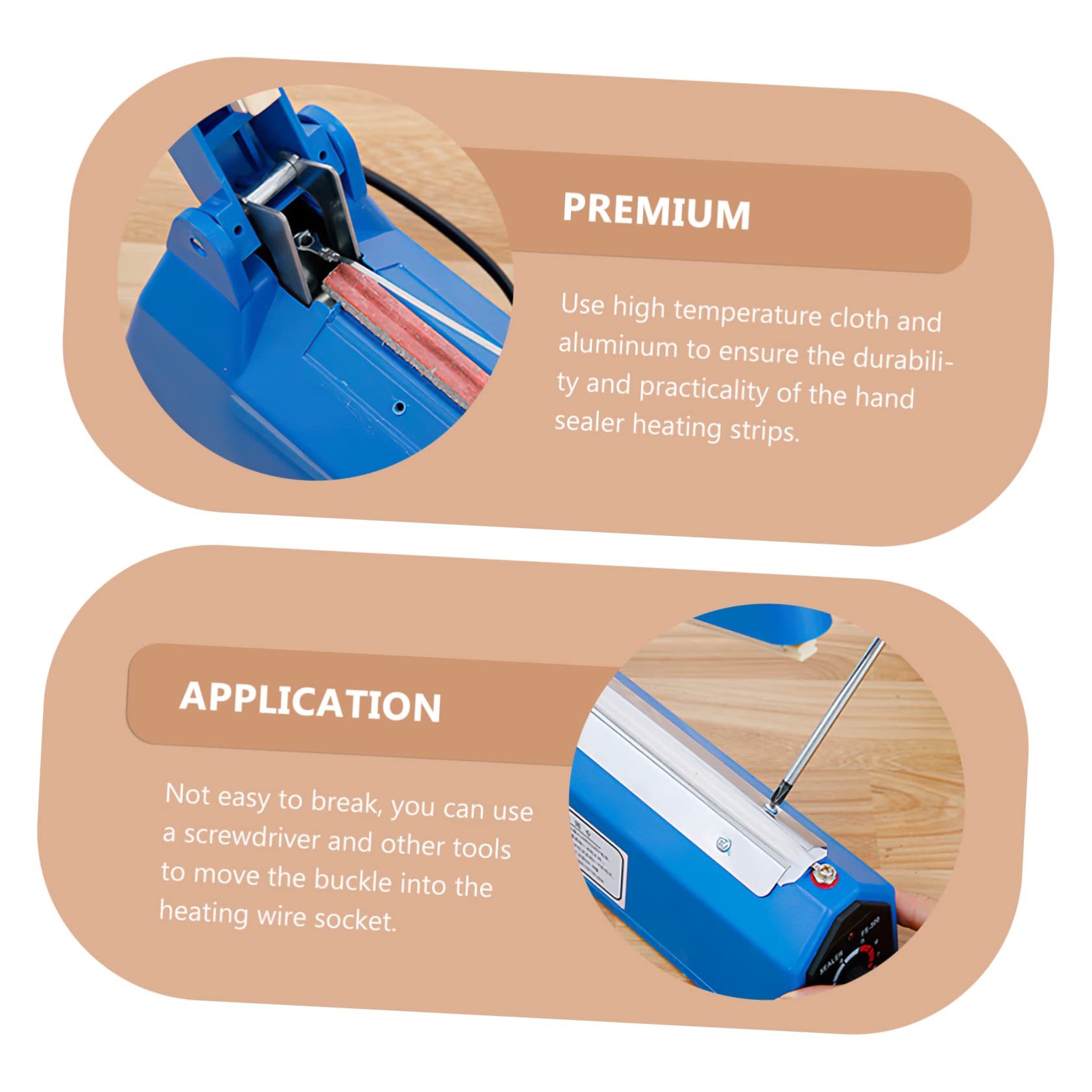 20piezas Tiras De Calefacción Para Selladora Manual De Para Máquina De Sellado Accesorios De Alta Para Empacar Bolsas Plásticas