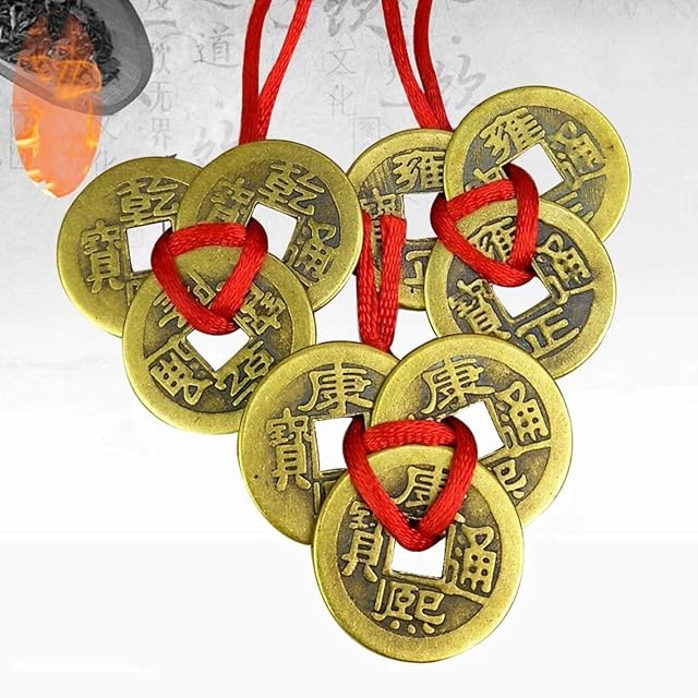 Foto 5 de 5 de Rana de dinero de la suerte, sapo Feng Shui y 5 juegos de monedas chinas de Feng Shui