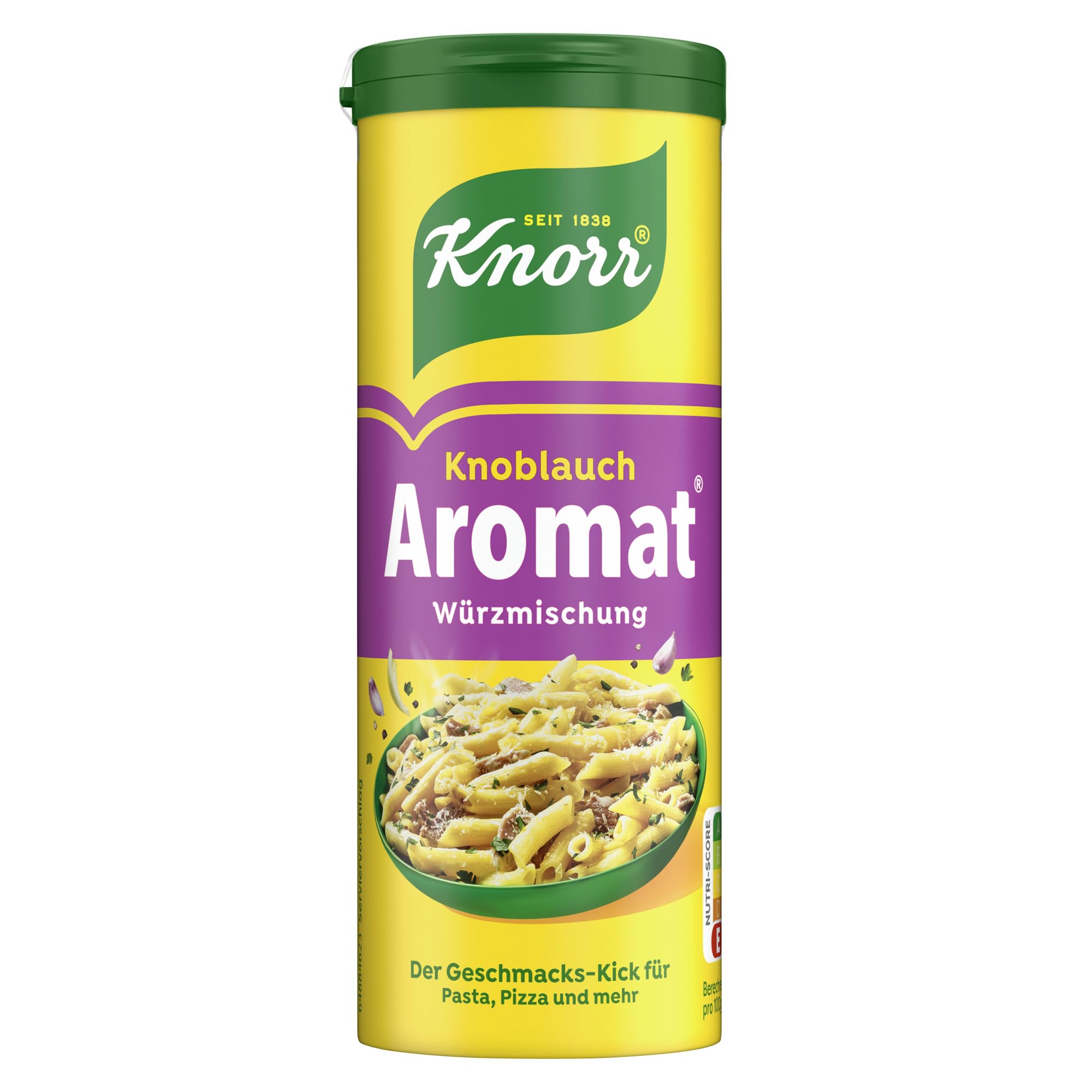 Knorr Würzmischung Knoblauch Aromat für schnelle Gerichte zum Würzen und Verfeinern von Pasta, Pizza, Gemüse und mehr 90 g