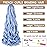 COOKOO 22 Inch 2 PCS French Curl Braiding Hair Baby Blue Loose Wave Crochet Braids for Box Braids Pre Stretched French Curls Braiding Hair Synthetic EZ Braids Extentions for Black Woman