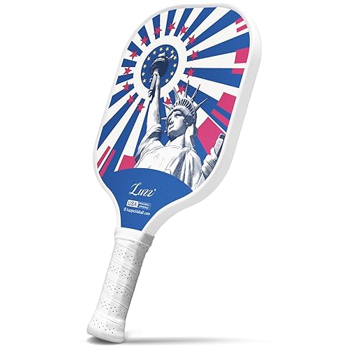 LUZZ Pickleball Paddles, T700 Carbon Fiber Pickleball Paddle Sandblasted Surface with Honeycomb Core for Beginners Increased Spin Control Pickle Ball Rackets for Men,Women,Pros,Freedom