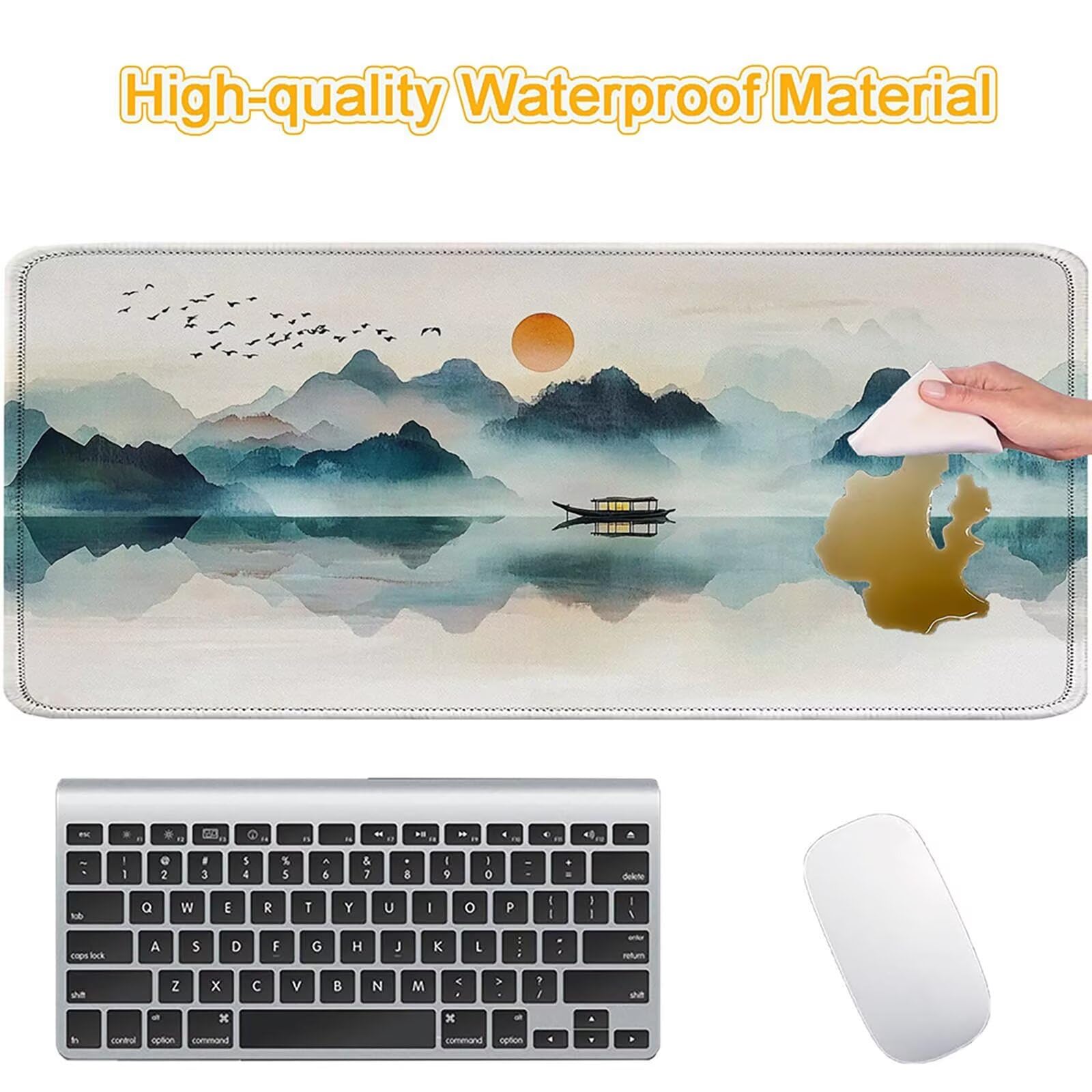 Tappetino Mouse 900x450mm | Superficie Ultra-Liscia | Crema 0-z586