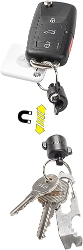 Miniatura 4 de Nite Ize Llavero de policarbonato 360 conector rápido magnético, anillos partidos de bloqueo magnético para llaves