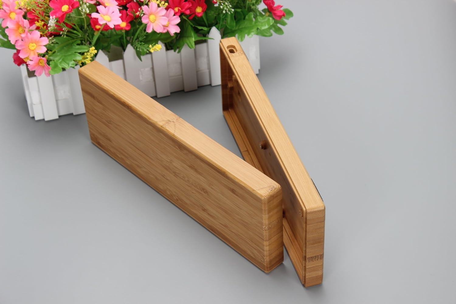 YMDK Handcraft GH60 Solid Wooden Case for 60% Mini Mechanical Gaming Keyboard Compatible Poker2 Pok3r Faceu 60 Wooden Shell (Bamboo Box Case)