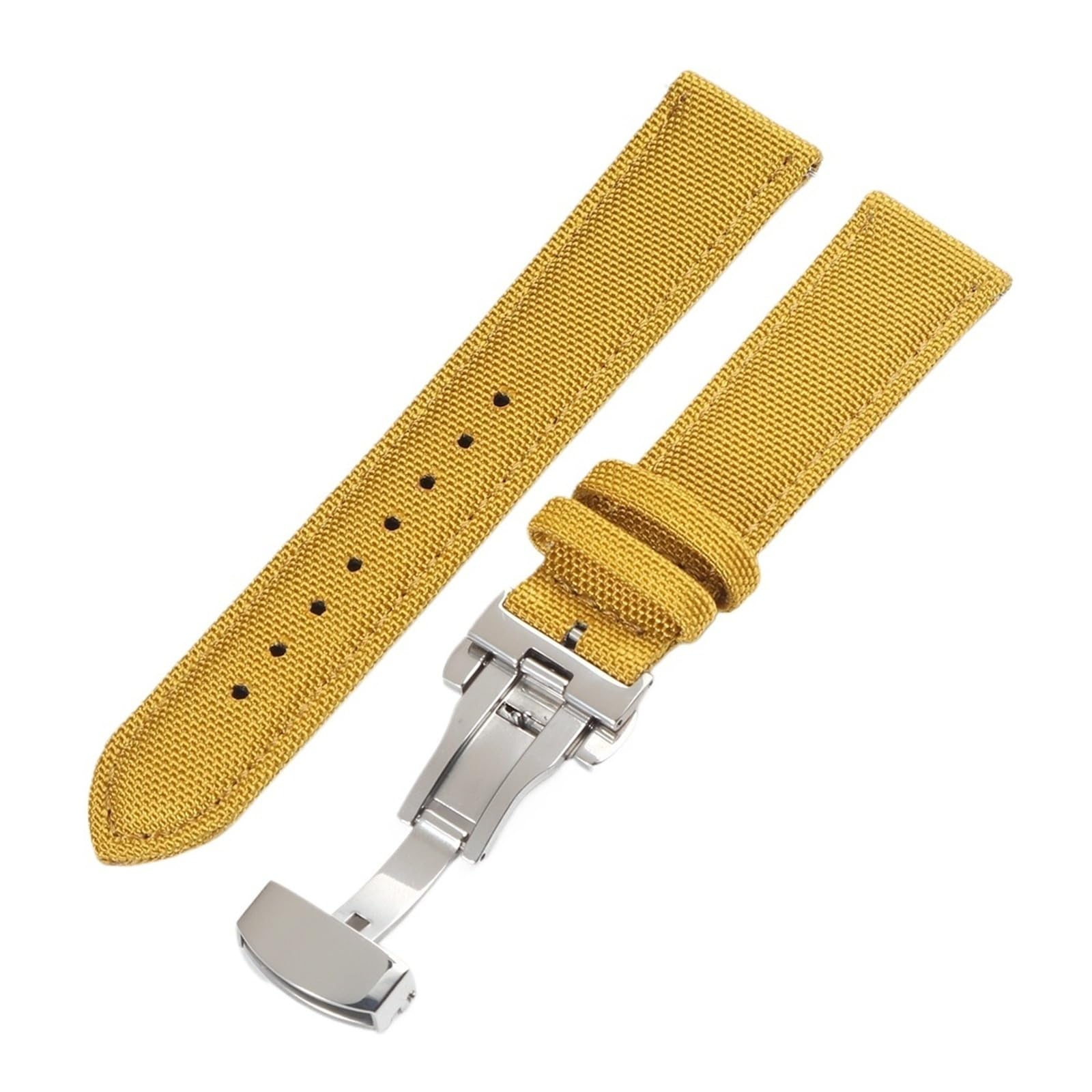 Générique NASUNJIA Bracelet De Montre En Toile De Nylon À Dégagement Rapide 18 Mm, 19 Mm, 20 Mm, 21 Mm, 22 Mm, 24 Mm, Avec Boucle Papillon