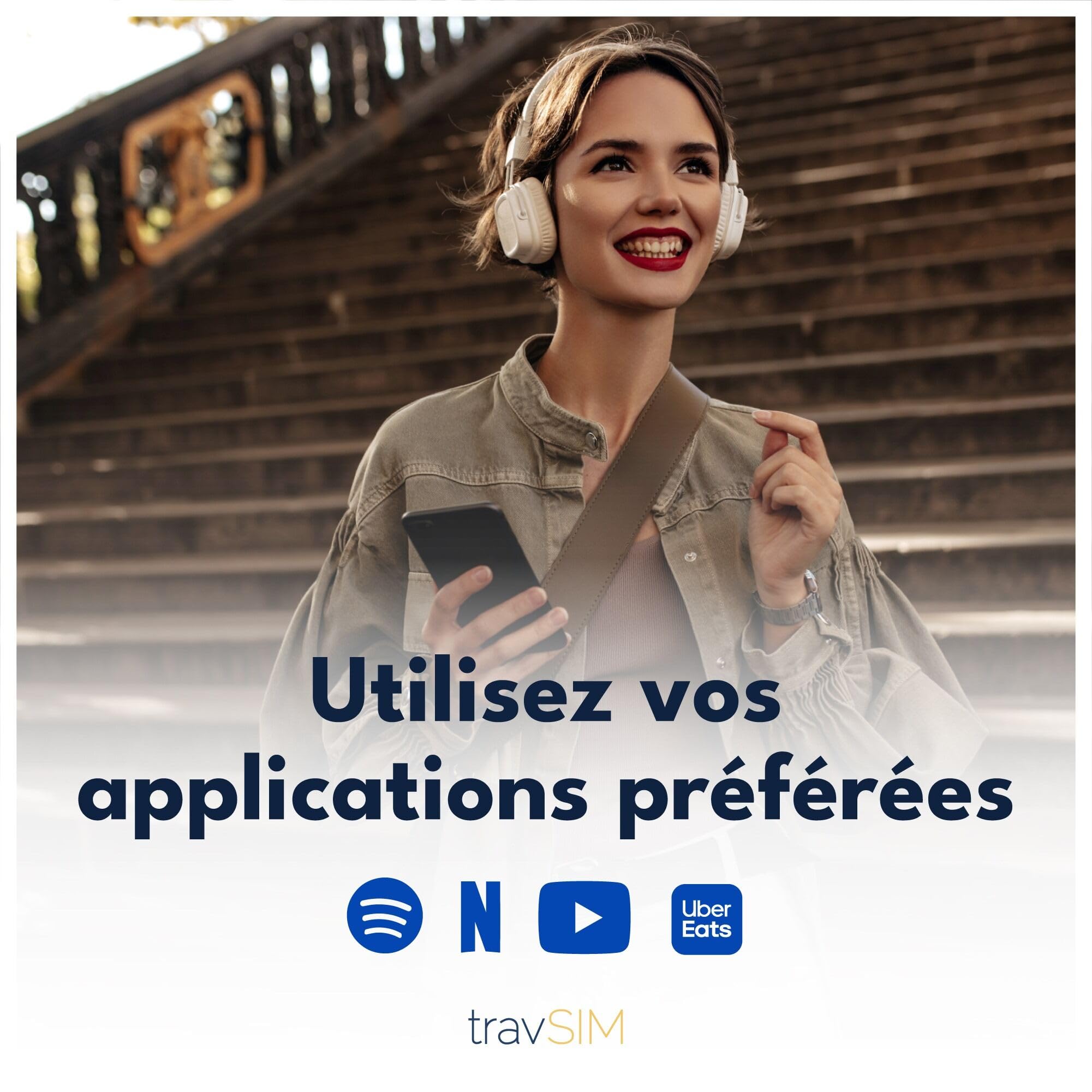 Carte SIM travSIM Europe Internet | 15 Jours - 10 Go | Carte SIM Europe, Allemagne, France, Espagne, Italie et Plus Encore | Accès à Google, Facebook, Whatsapp et Plus Encore | 0 Frais d'itinérance