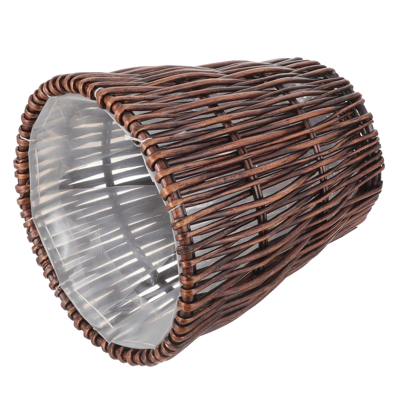 CALLARON Cestino Rattan Intrecciato Cestino per Carta da Bagno in Colore Retrò per Uso Domestico e Ufficio Elegante e Creativo