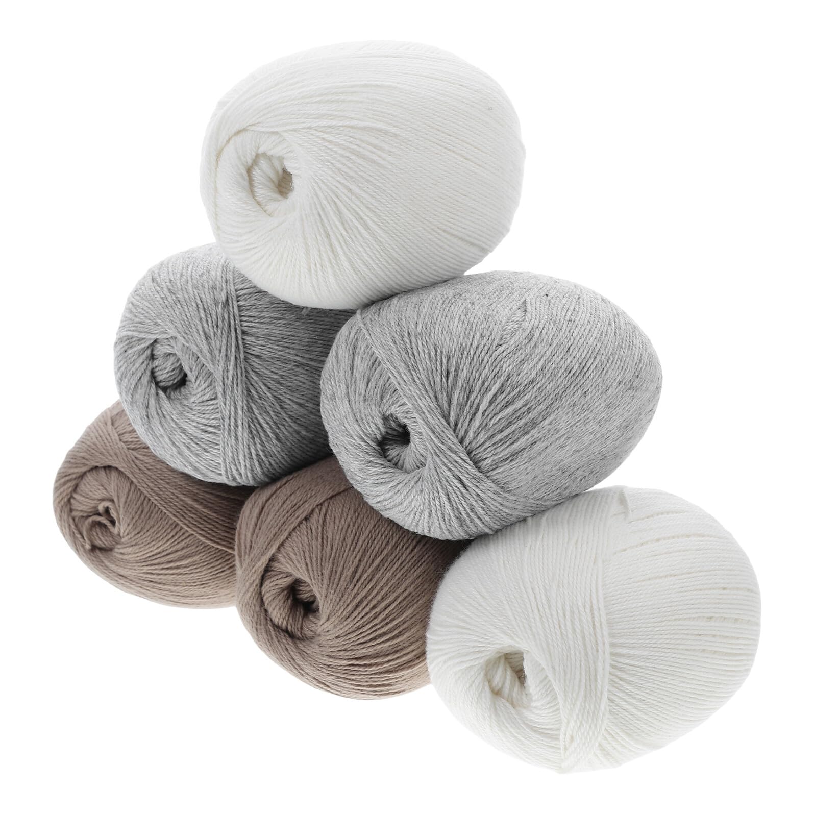 6 Gomitoli Filato Cashmere Morbido per Lavori Artigianali Casalinghi Filato per Uncinetto e Maglia 3 Colori Pastello per Sciarpe Guanti e Cappelli Fatti a Mano
