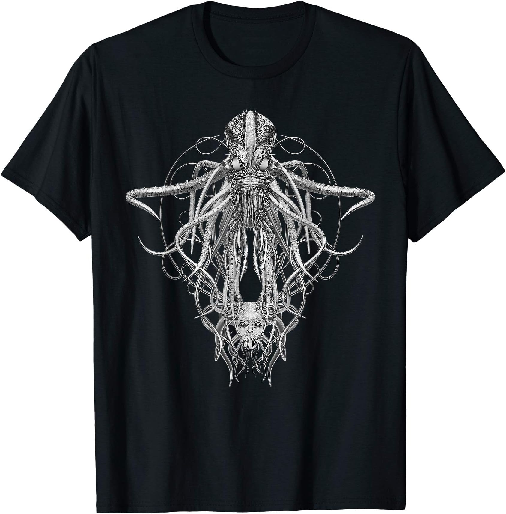 Cthulhu / Kraken in Black and White Steampunk