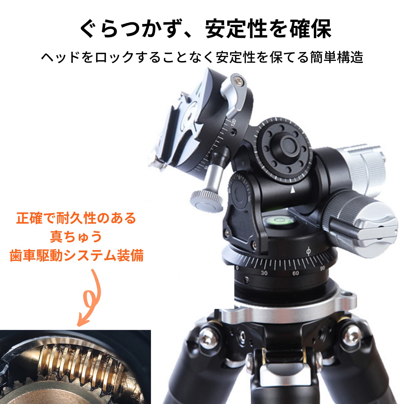 Amazon | FOTOBETTER ギア雲台 4way 三脚 カメラ アルカスイス互換 GH4 