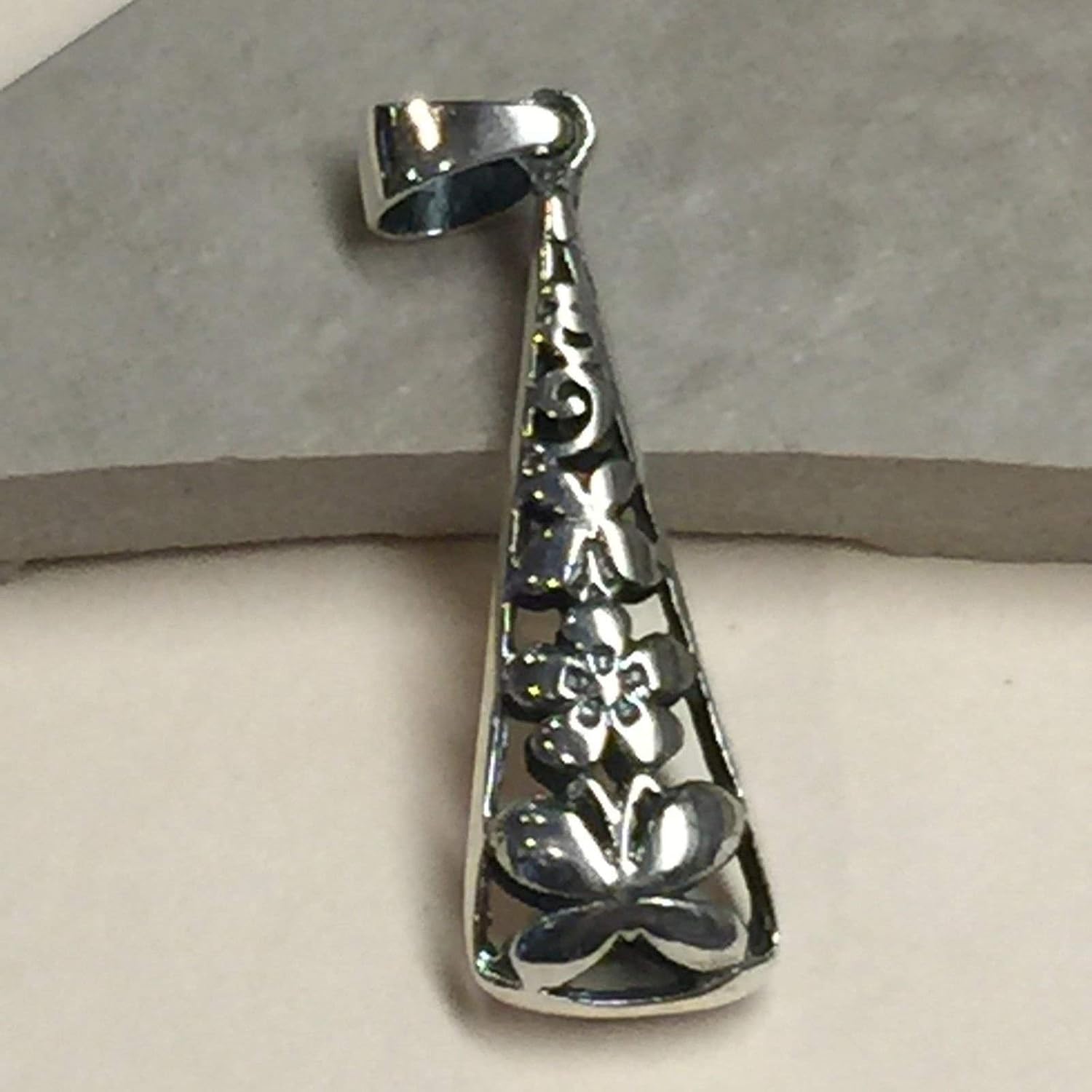 Designer 925 Solid Sterling Silver Filigree Pendant 34mm - Image 3