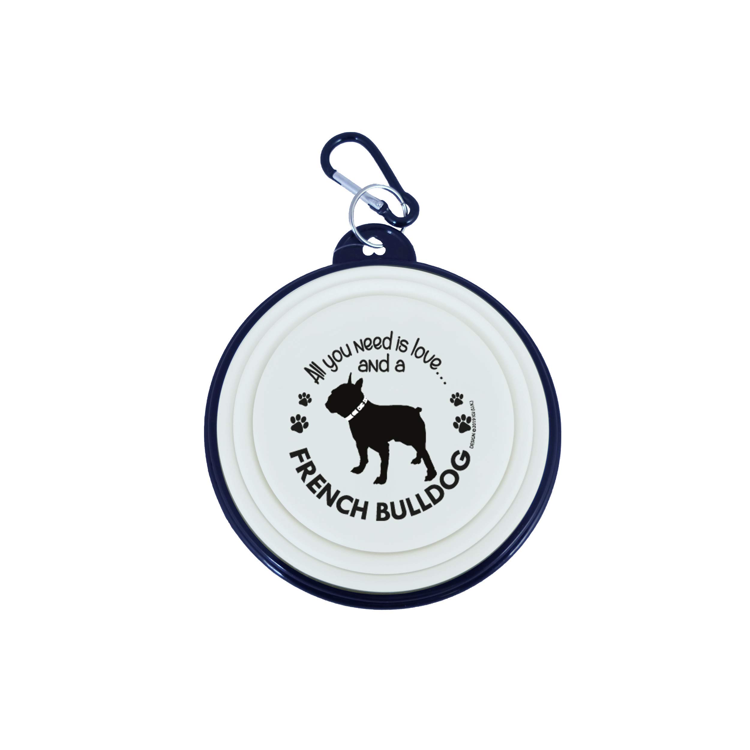 Travel Dog Bowls - Collapsible Bowl - Small Dogs (French Bulldog)