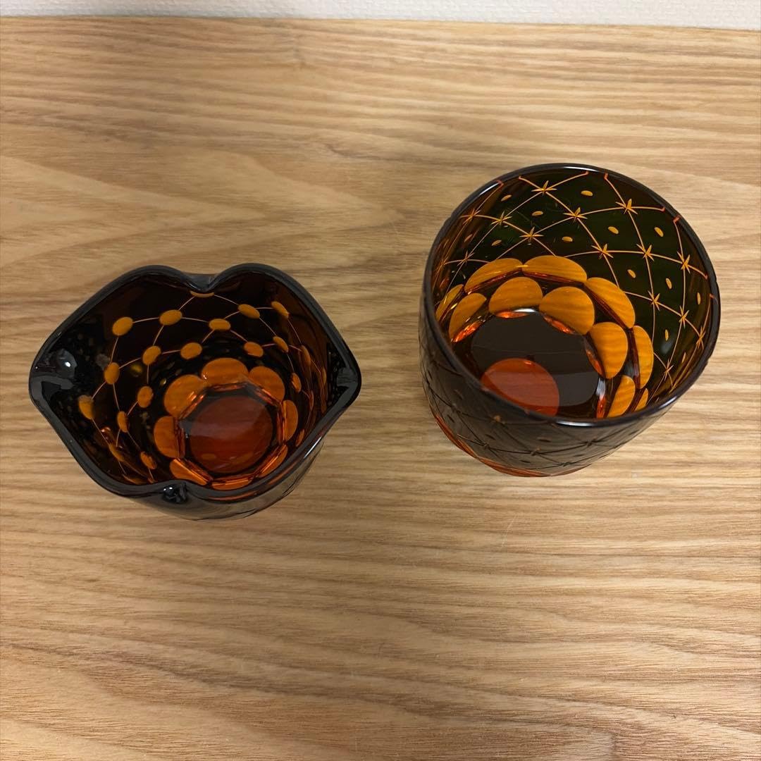 北一硝子 小樽切子 酒器 ぐい呑み ぎやまん Amazon.co.jp: 北一硝子