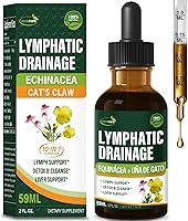 Verdeherb Cleavers Lymphatic Drainage Drops: Echinacea, Milk Thistle, Turmeric Detox Cleanse & Immune Support 2oz
