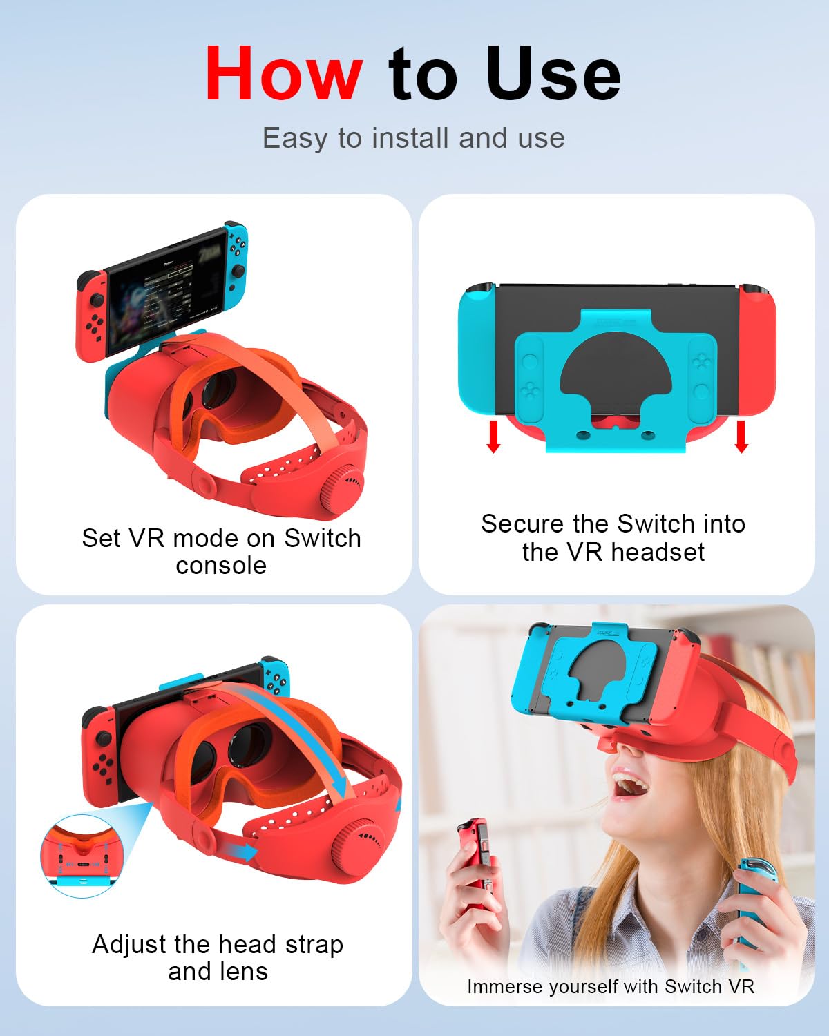 Orange and Blue Upgrade VR Glass for Switch