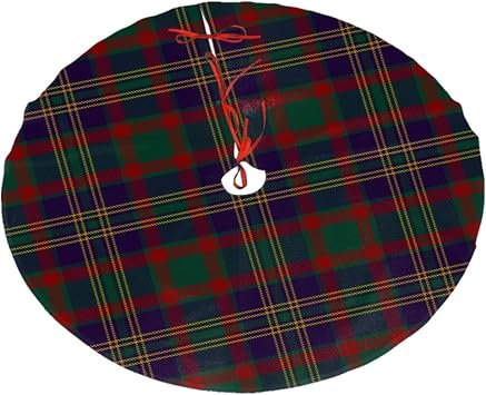 Christmas Tree Skirt 36", Cork County Irish Tartan Xmas Tree Skirts Base Mat for Christmas Holiday Home Party Decorations Ornaments