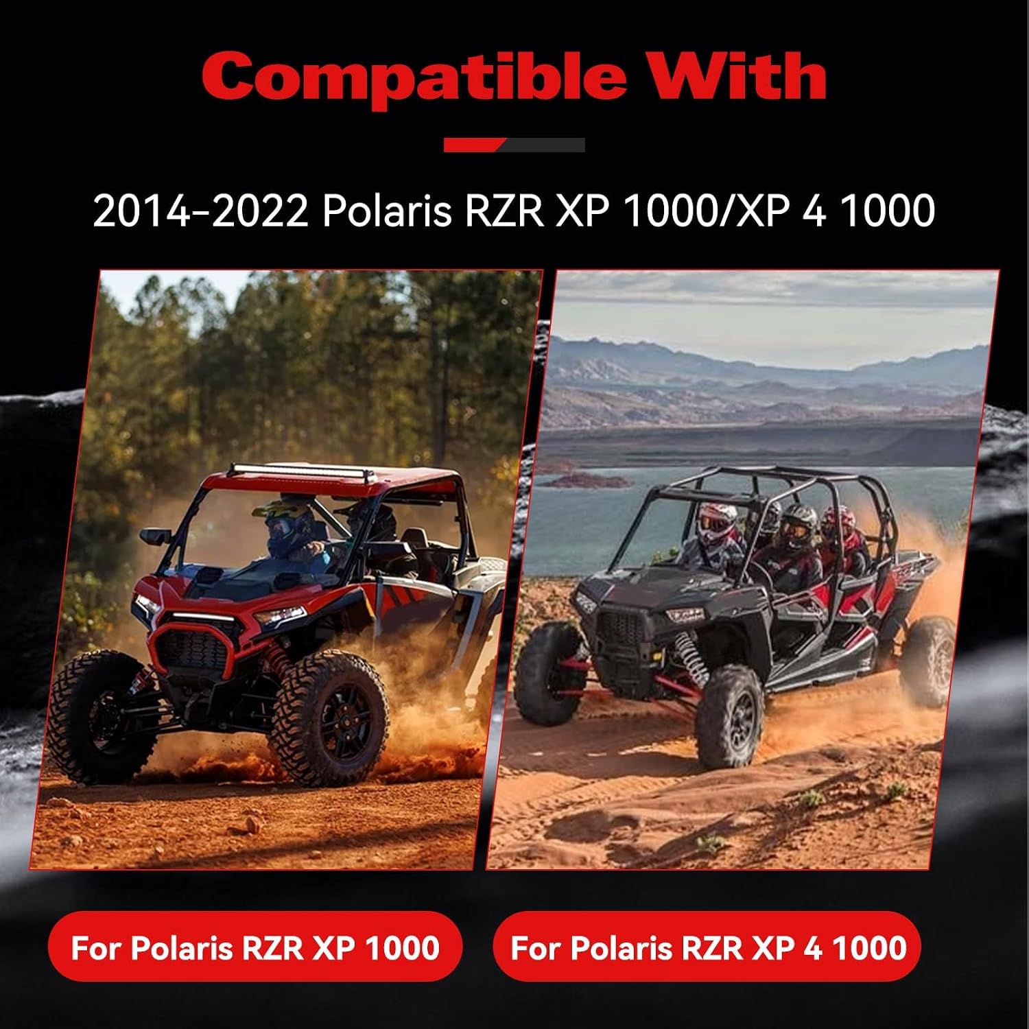 JERBOR Heavy Duty 2" UTV Receiver Hitch Fit for Polaris RZR XP1000 2014-2025,Trailer Adapter for XP1000