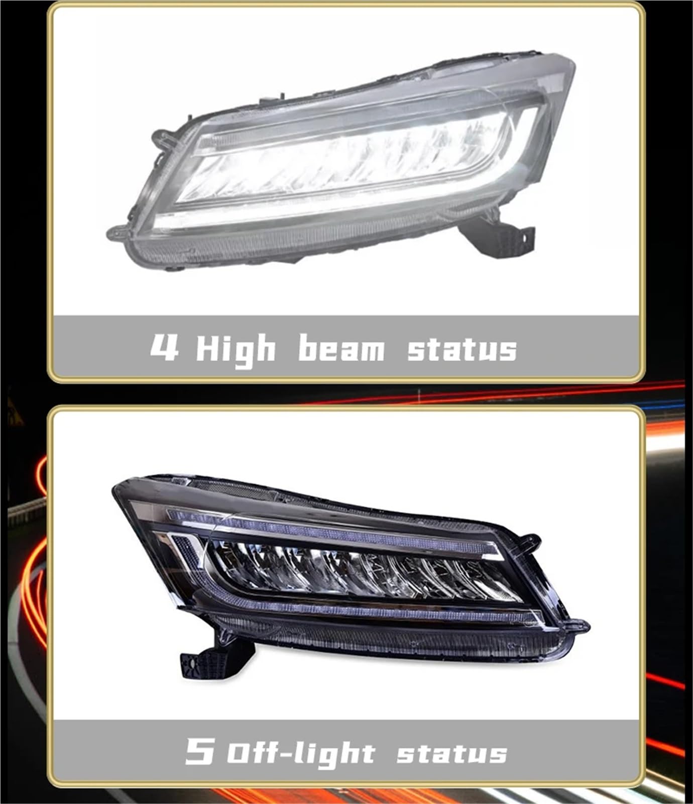 Gruppo Faro per Auto Accord G8 2008-2013, Ricambio per Auto, Gruppo Faro DRL, luci di direzione dinamiche, fari Anteriori