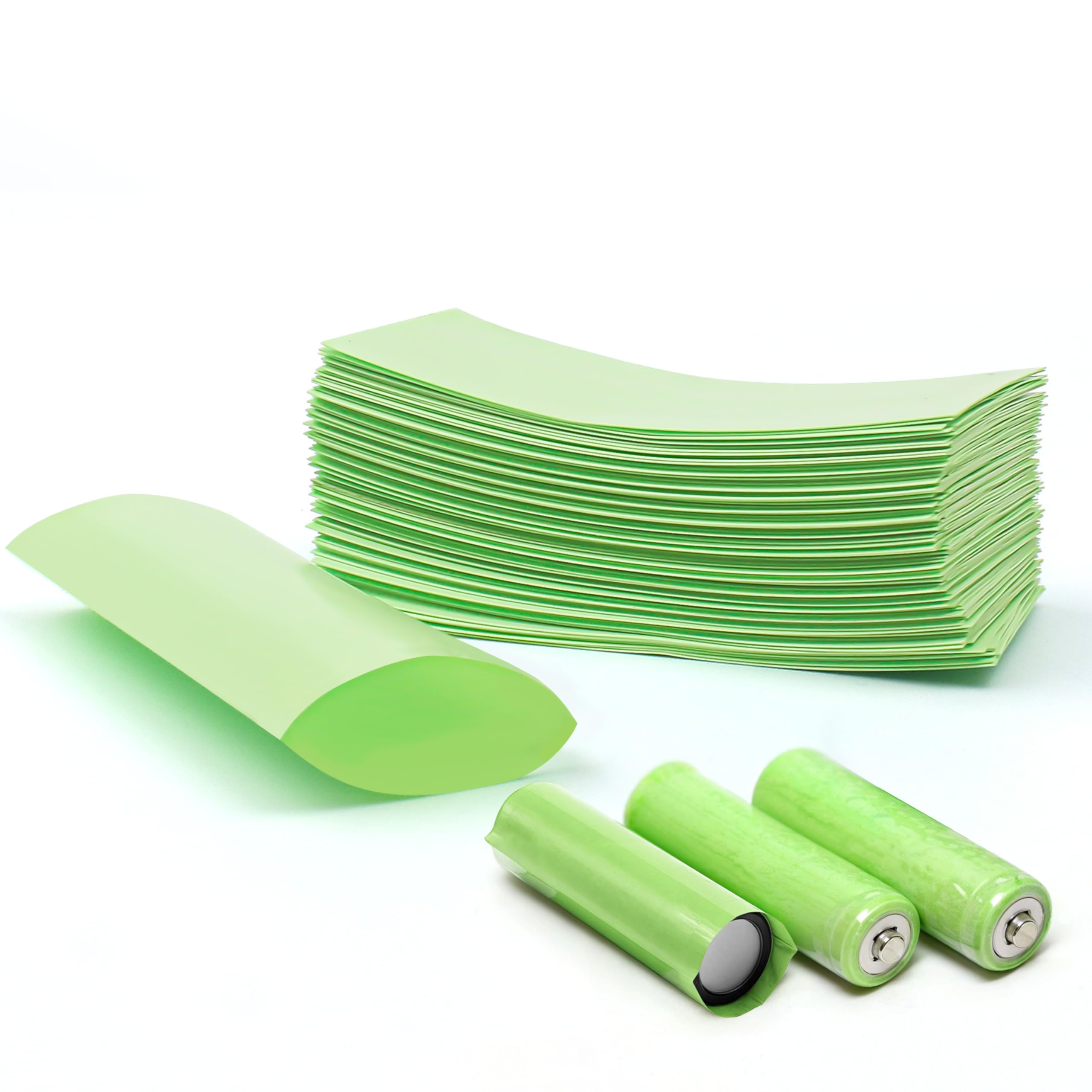 100pcs/lot 21700 Battery Wraps Heat Shrink Film Insulator, PVC Shrinkable Sleeve Package Pre Cut Skin Sticker Cover Re-Wrapping Wrapper for Lithium Batteries Tube Outer Packaging