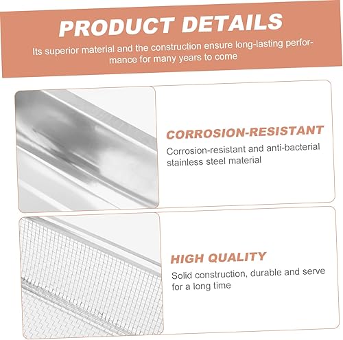 Miniatura 9 de BESTonZON Juego de 2 juegos de herramientas de parrilla de acero inoxidable para parrilla, colador de fregadero, cesta de colador de cocina, cuenco