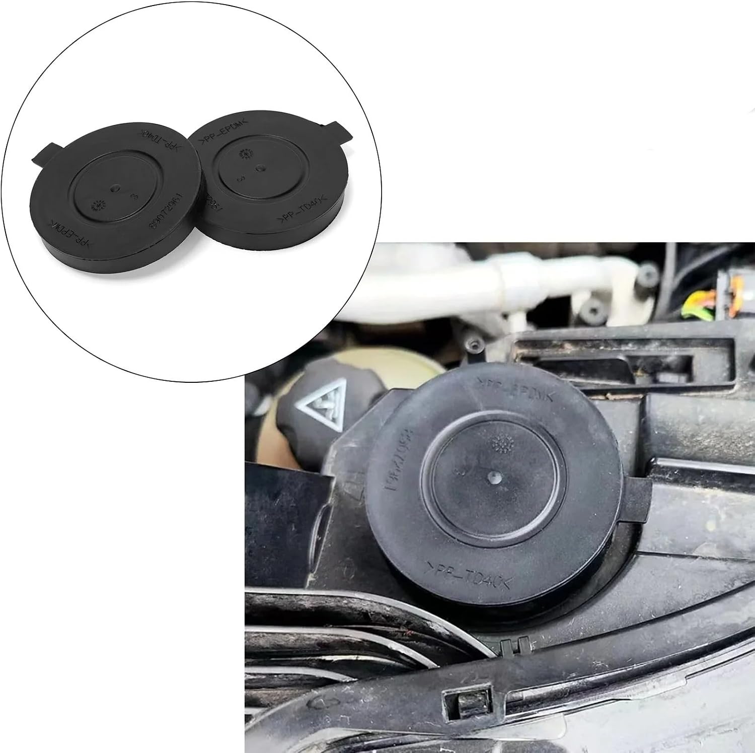 Headlight Dust Cover for Peugeot 301 508 3008 4008 5008 2pcs Car Headlight Dust Cover 89072961 Compatible