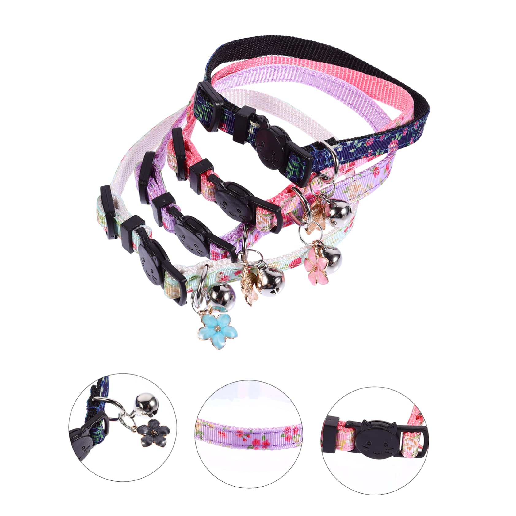 12 Pz collare per gatti decorazione di fiori collana per animali domestici collane collare di gatto fiore colletto con colletto di gatto piccolo floreale cintura per gatti nylon