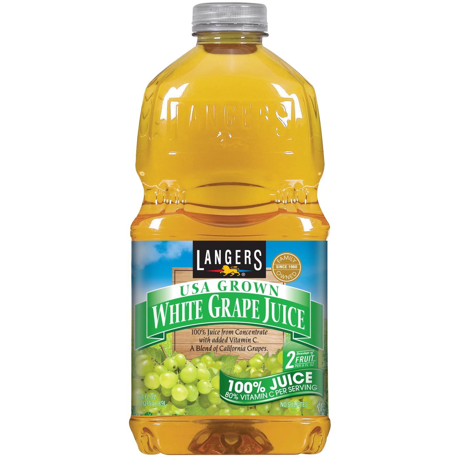 Juice, White Grape with Vitamin C, 64 Fl Oz (Pack of 8)