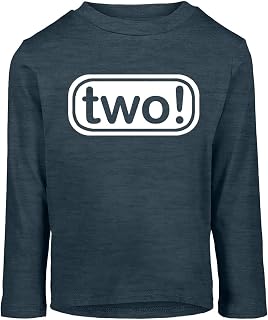 Two! Second Birthday T-Shirt Boy 2 Years Old Kid Party Outfit 2nd Tee Toddler